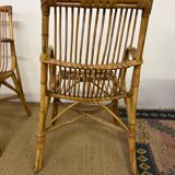 Set of 4 rattan chairs