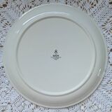 Assiette plate bleue et blanche porcelaine royal manufacture boch belgique. piece de 1950. assiette cadeau amoureux