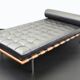 Daybed Black Leather Mies Van Der Rohe Knoll Seats