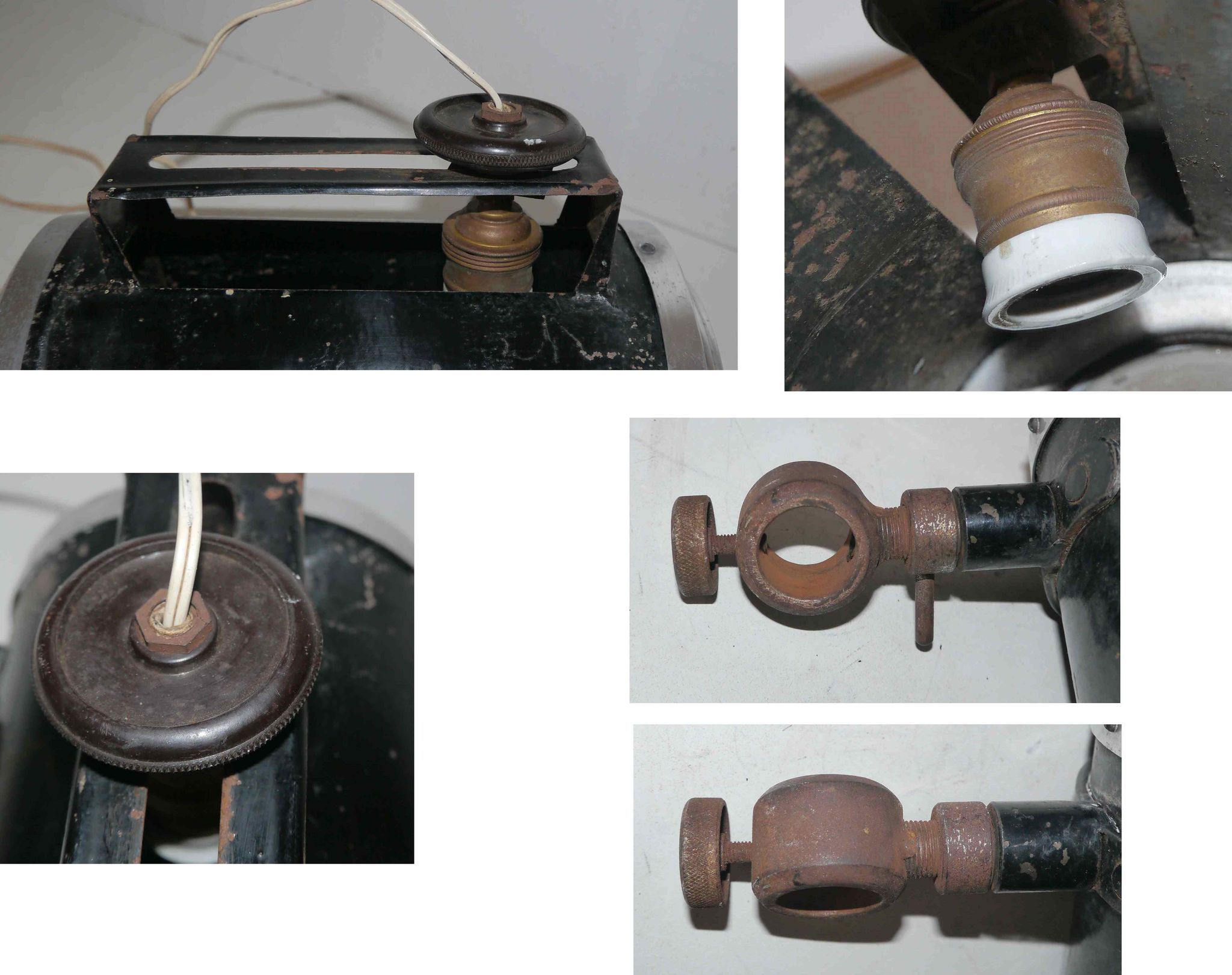Ancien  projecteur de théâtre ou cinéma métal et aluminium