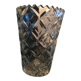 Ancien vase en verre pressé