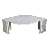 Italian teardrop marble coffee table, 1980s, made by