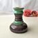 Handmade glazed ceramic candle holder