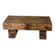 Small stool, accent stool in solid blond teak wabi-sabi L30 W8.5 H6.