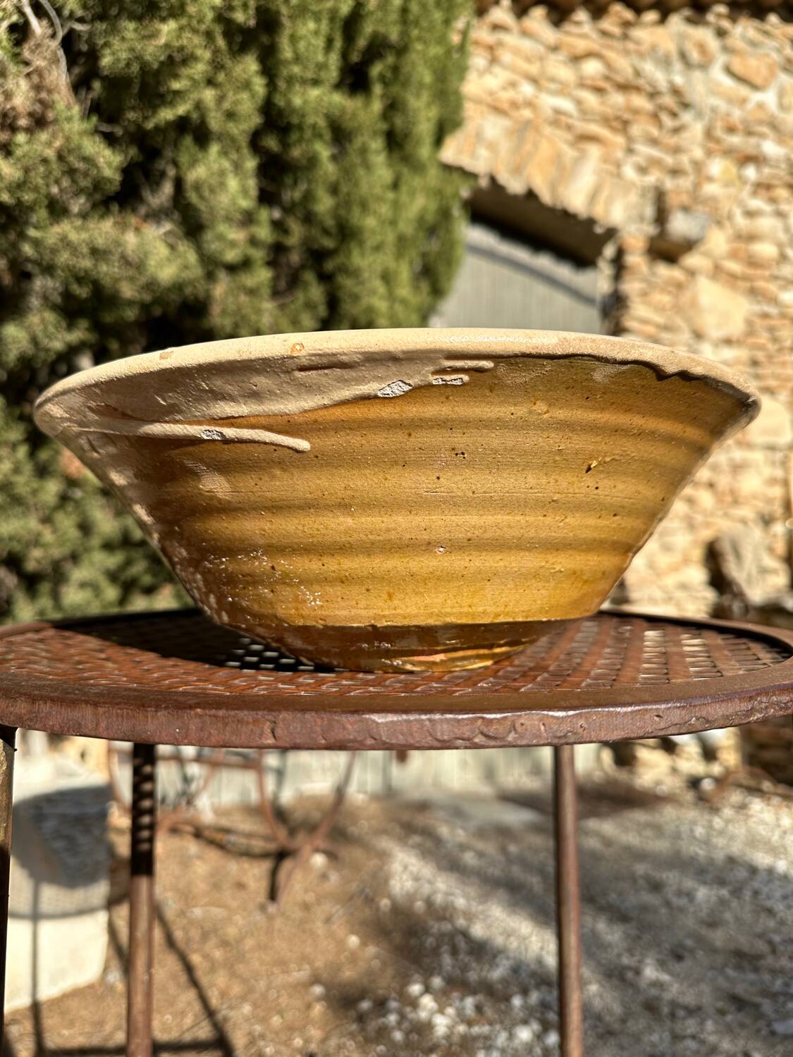 Ancient earthenware dish