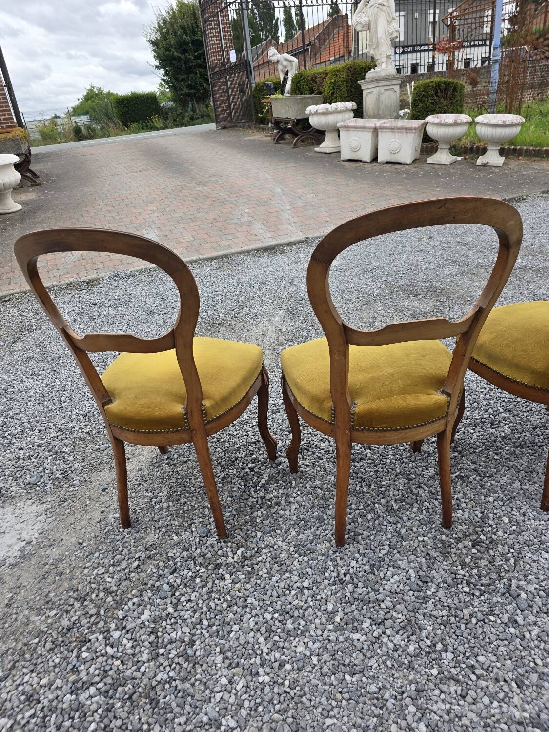 4 chaises style Louis Philippe en noyer