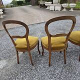 4 chaises style Louis Philippe en noyer