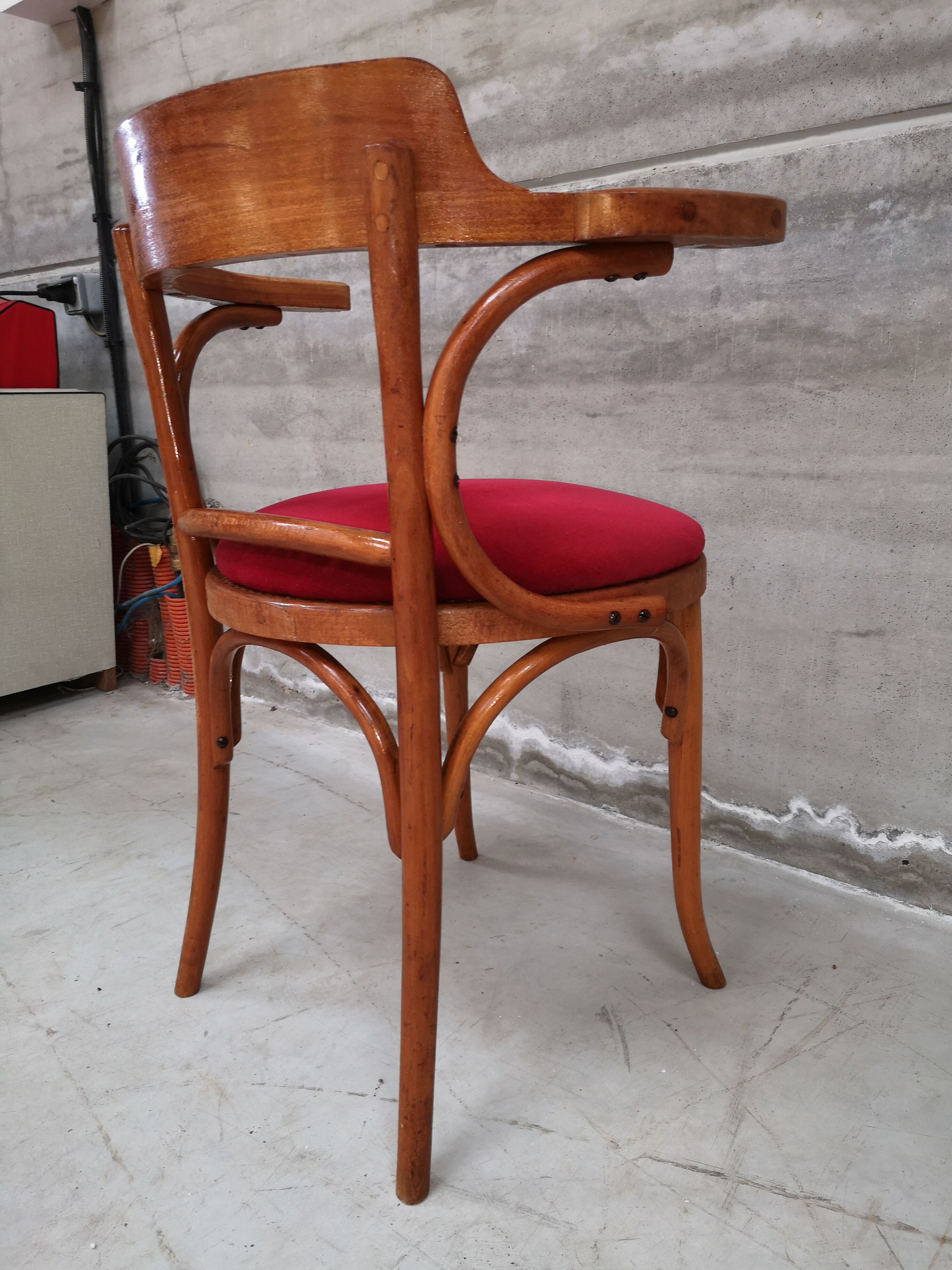 Ancien fauteuil Thonet bois courbé 1950