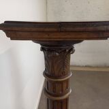 Colonne, pied d'estale en noyer