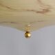 Art Deco Pendant Lamp, Beige Marble, Brass Suspension - 1930s