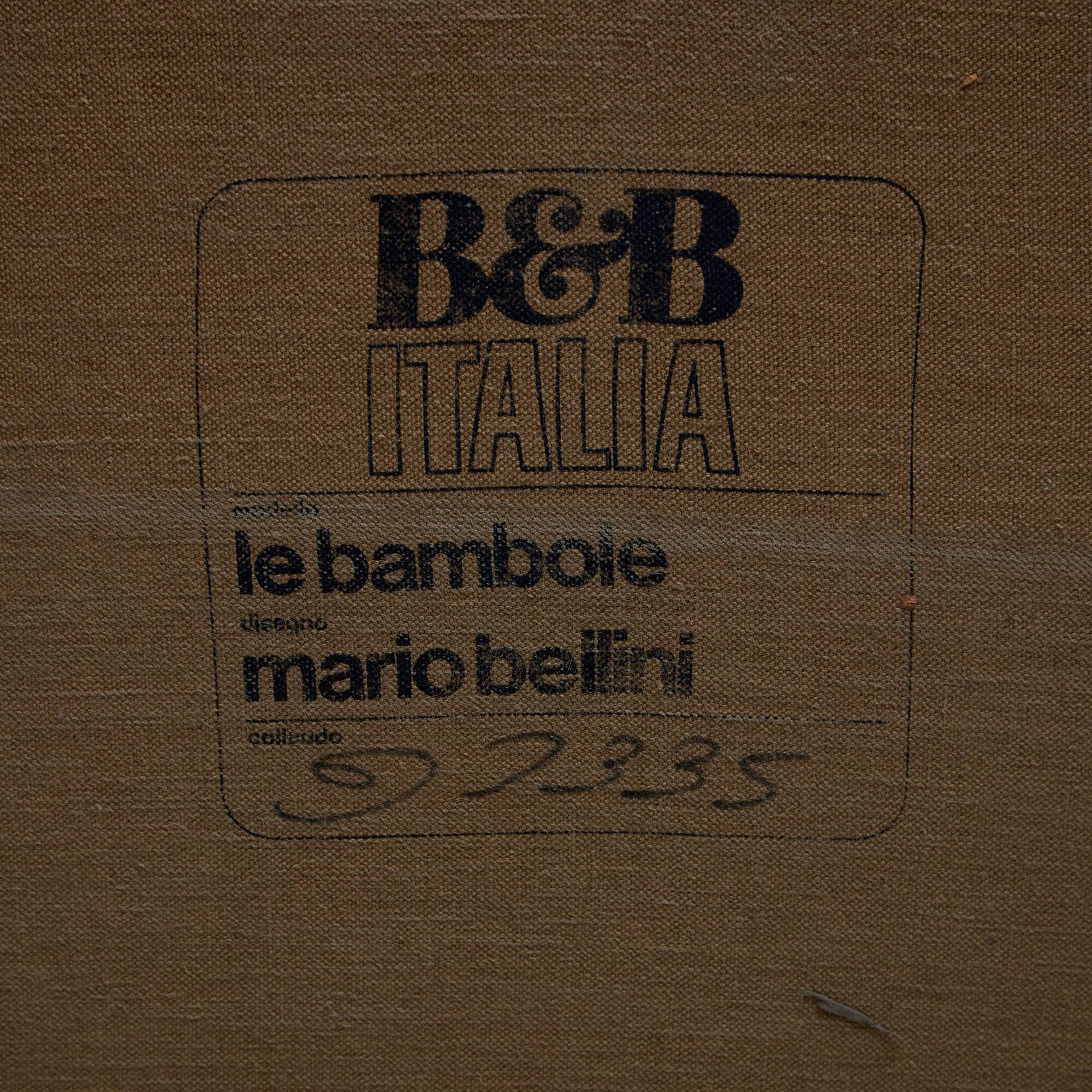 Le Bambole Lounge Chair & Footrest by Mario Bellini for B&B Italia, 1972