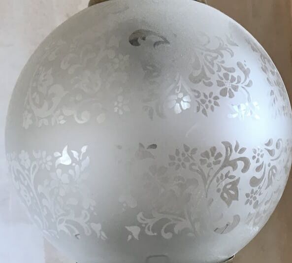 1900-style glass and brass suspension