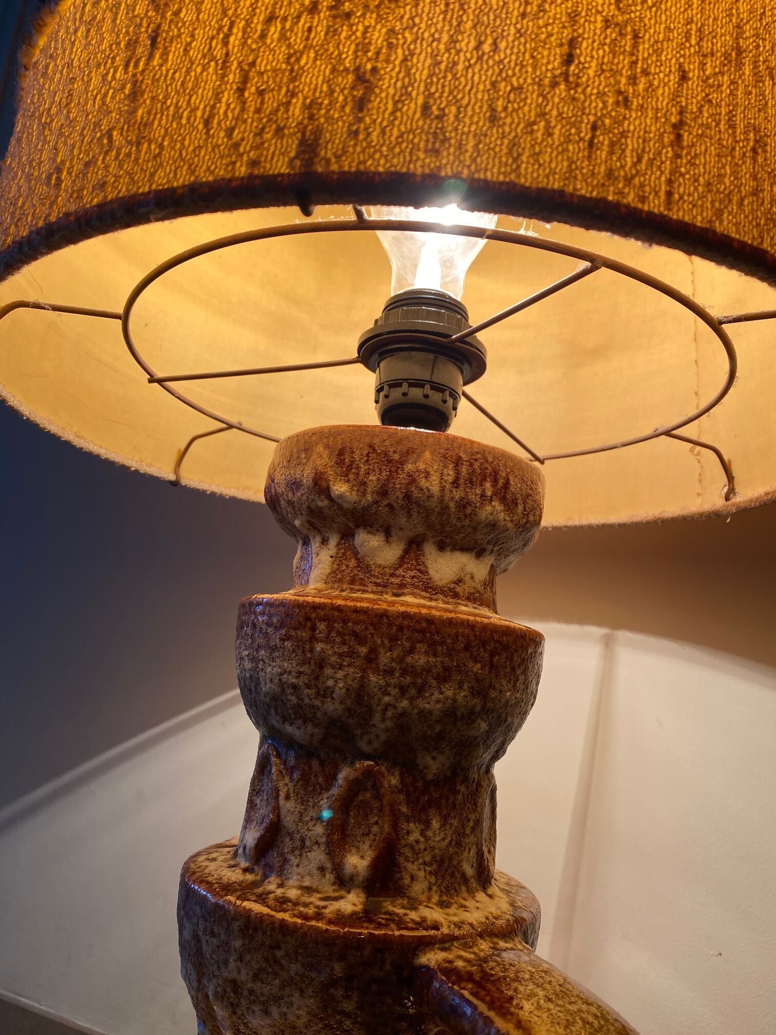 Lampe ceramique année 70 west germany