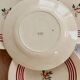 4 vintage Gien ironstone deep plates – Red floral pattern