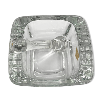 SKLO UNION Ashtray with pestle • 1960 • Czechoslovakia • Pressed glass