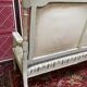 Louis XVI style bench carved with original fabrics and silks