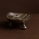Argent metal ashtray in shell shape with feet – 1960s Italy vintage decor, gift idea for her