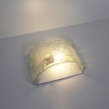 Set of two Italian ice glass Murano glass sconces