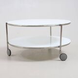 Table basse ronde en verre opaline Ikea 1980 Suède