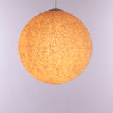 Vintage Cream Sugar Ball Hanging Lamp 1960s