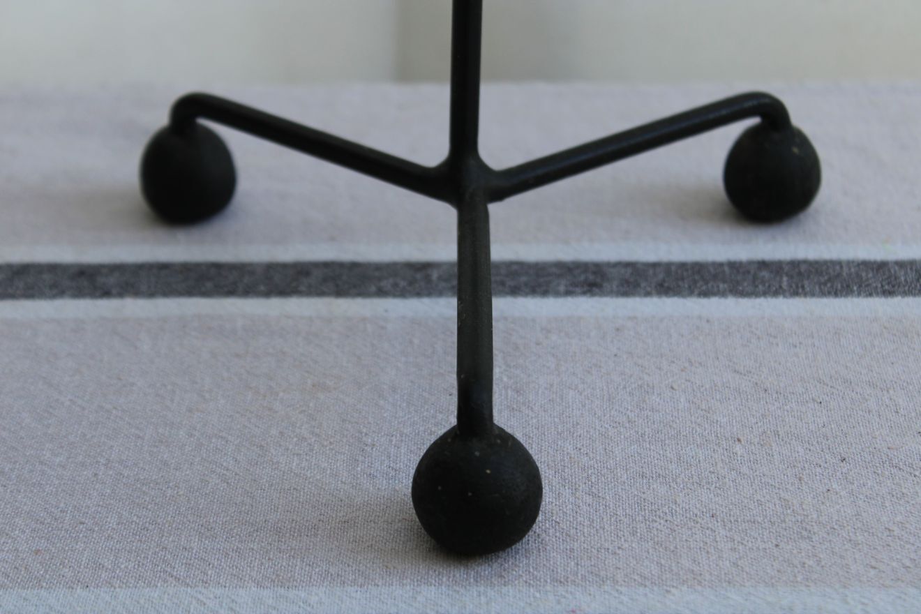 Set of 3 wrought iron candle holders
