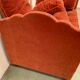Art Deco velvet bench removable side XX century