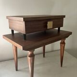 Vintage bedside table, spindle legs