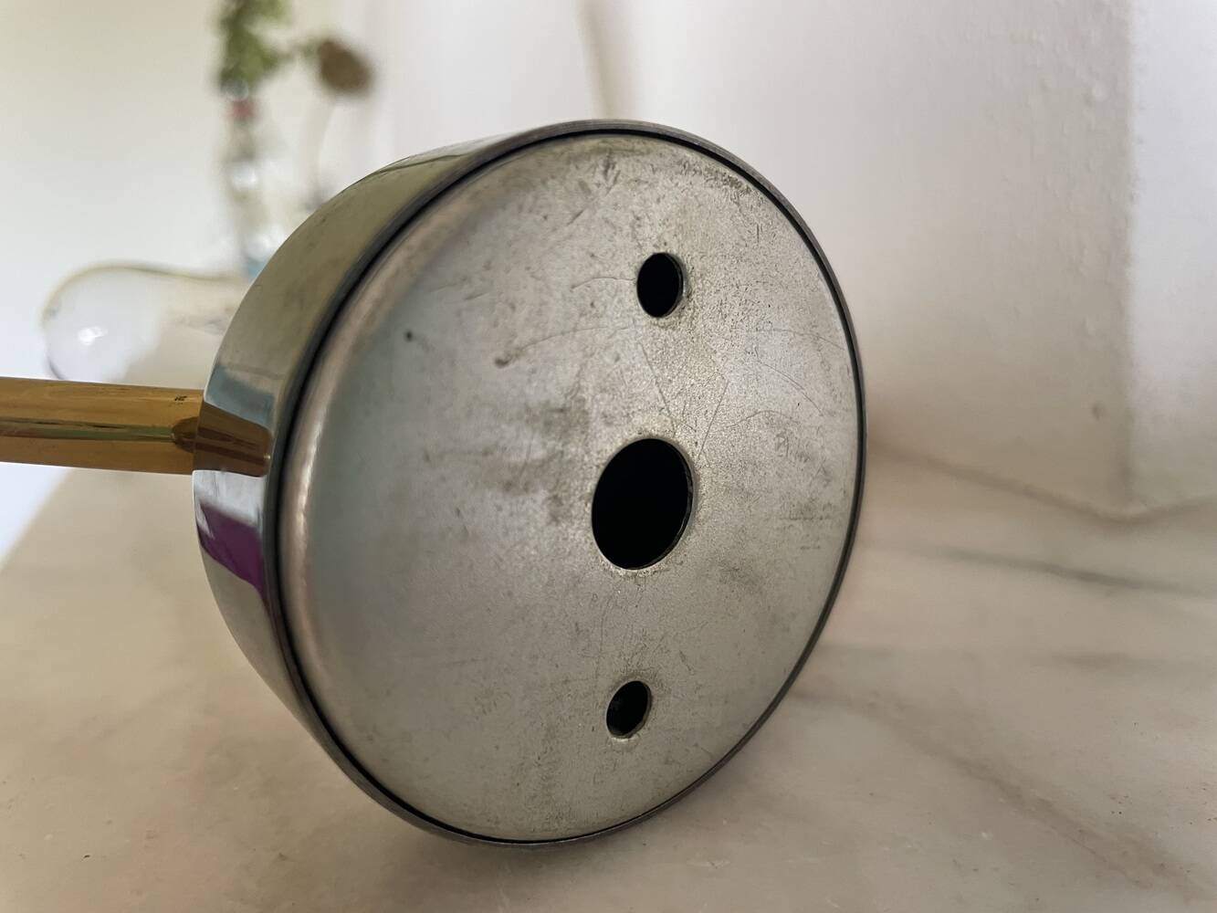 Minimalist white glass wall lamp