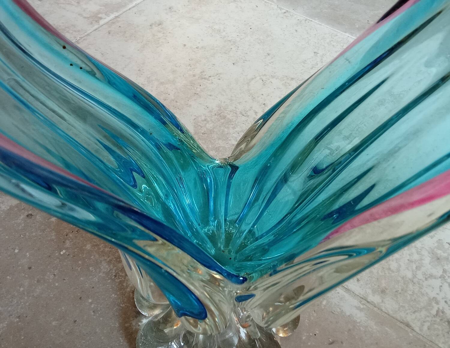 Large Murano cut vase
