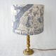 Abat-jour toile de Jouy bleu