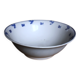 Blue salad bowl Digoin Art Deco Flowers