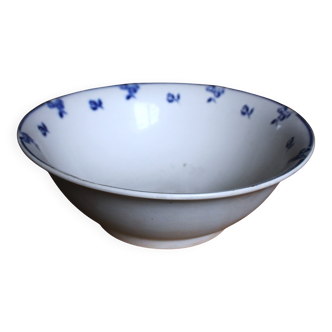 Blue salad bowl Digoin Art Deco Flowers
