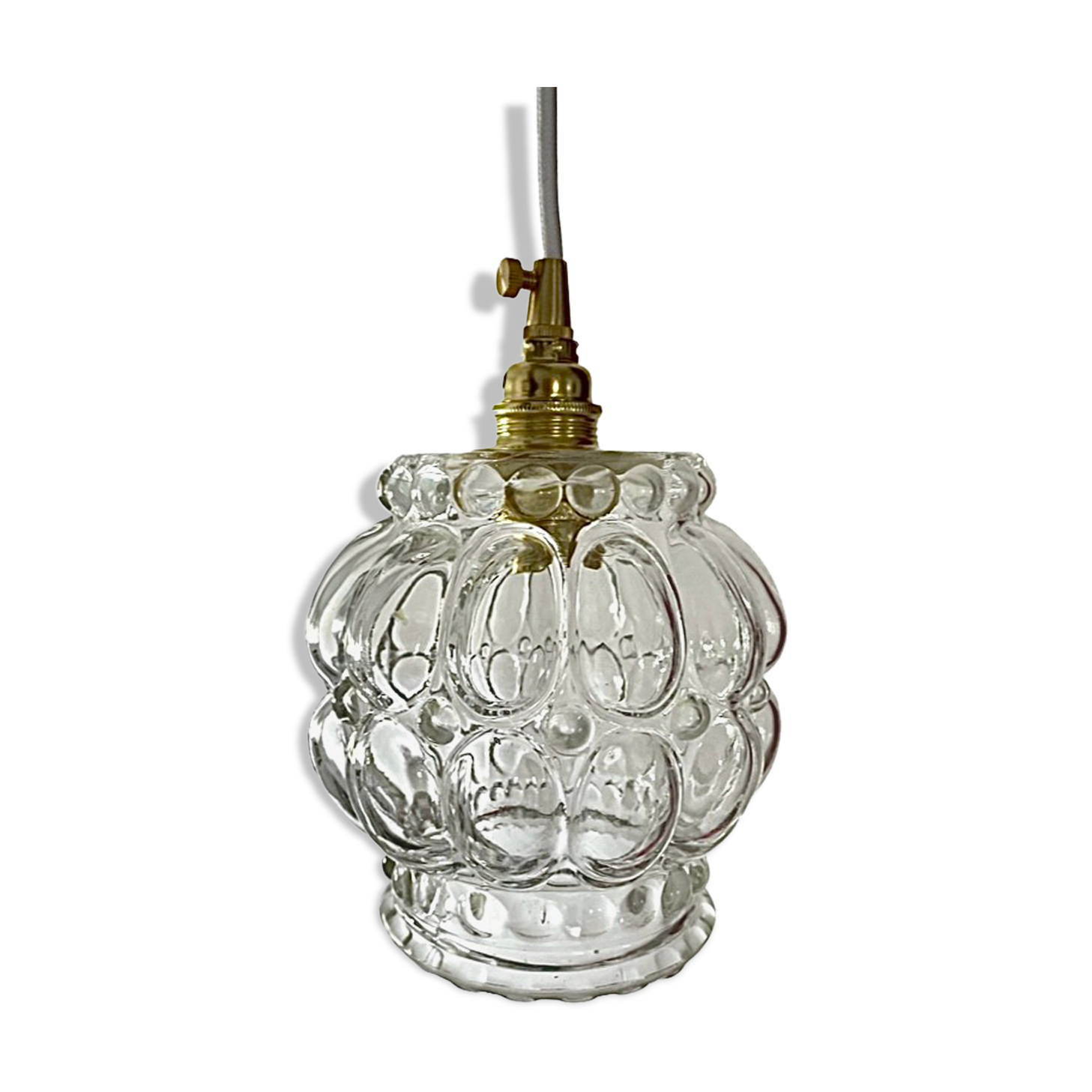 Hanging lamp pressed molded glass