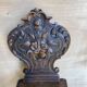 Duo of carved wooden chairs