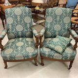 Pair of Louis XV style armchairs