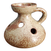 Stoneware cellar rat candle holder
