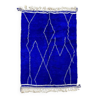 Tapis azilal Bleu fait main taille 250cm×150cm