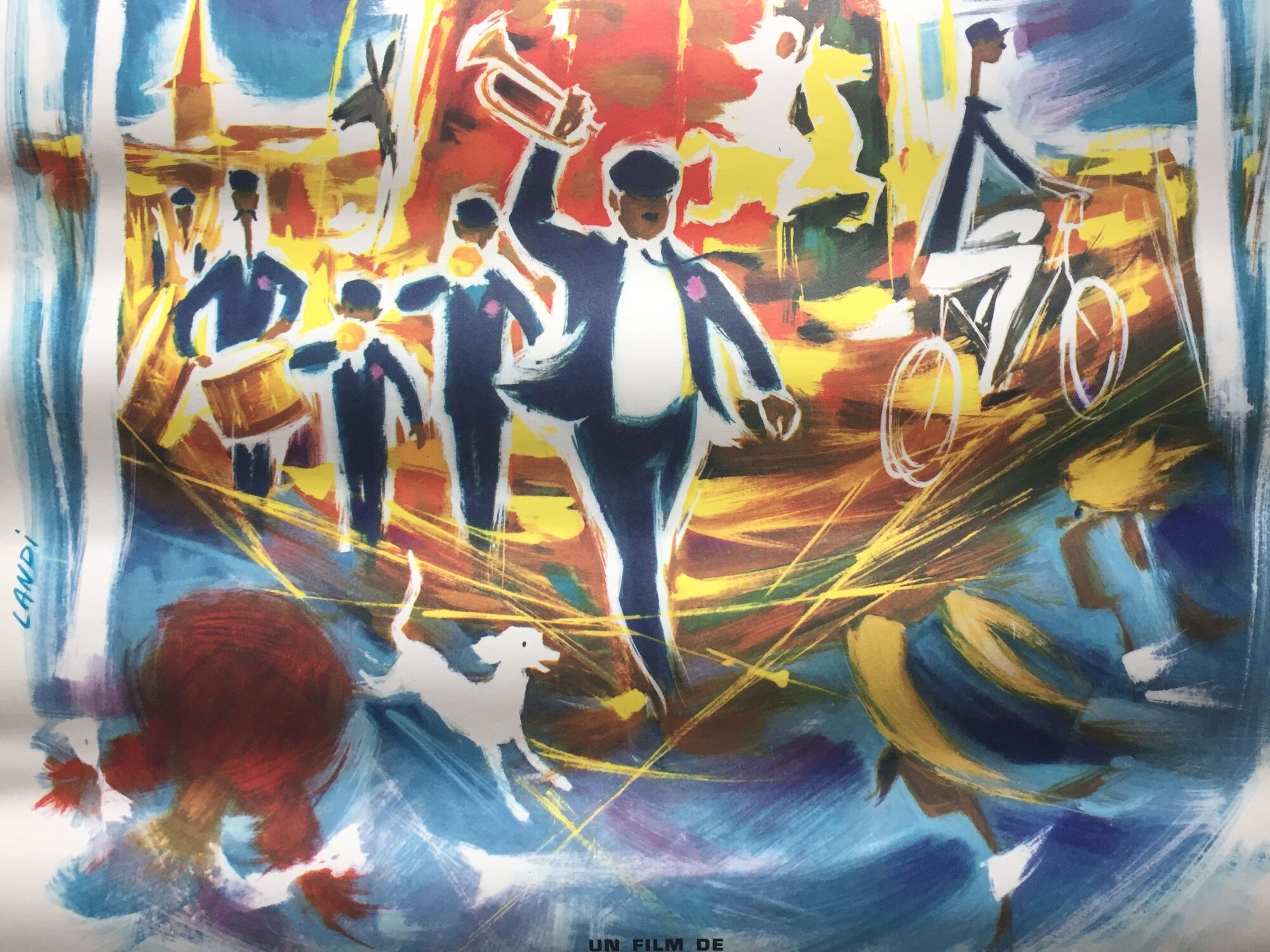 Cinema poster "Day of Fete" Jacques Tati 40x60cm 1964