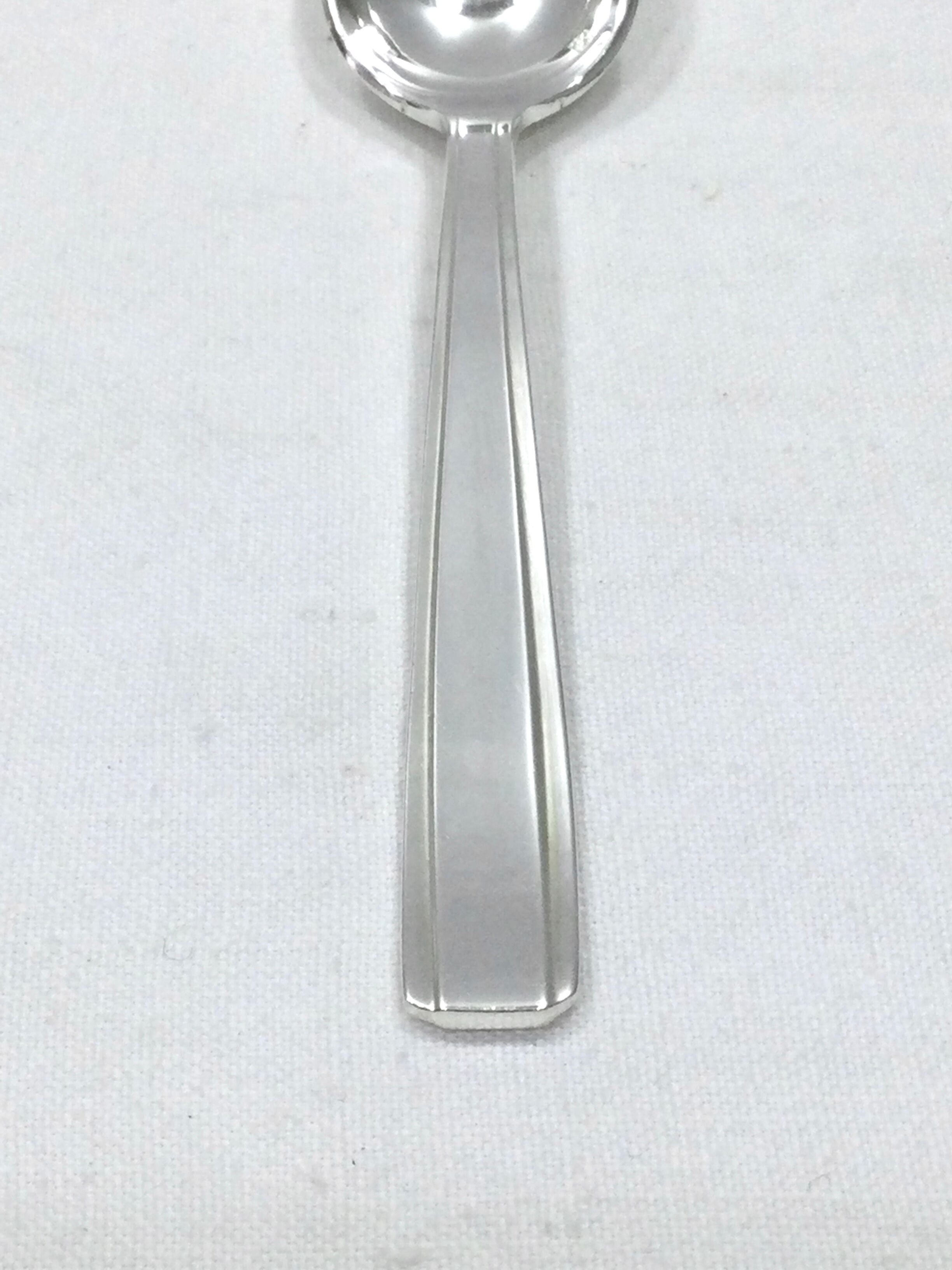 12 cuillères moka en métal argenté flag