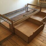 Old wooden bed