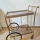 Desserte roulante vintage en laiton – Style Maison Jansen