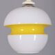 VINTAGE 1970S CHANDELIER IN WHITE AND YELLOW GLASS, ITALIAN DESIGN