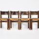 Set of 4 Meribel Chairs by Charlotte Perriand for Steph Simon, 1950s
