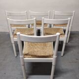 Suite of 6 Carimate chairs by Vico Magistretti