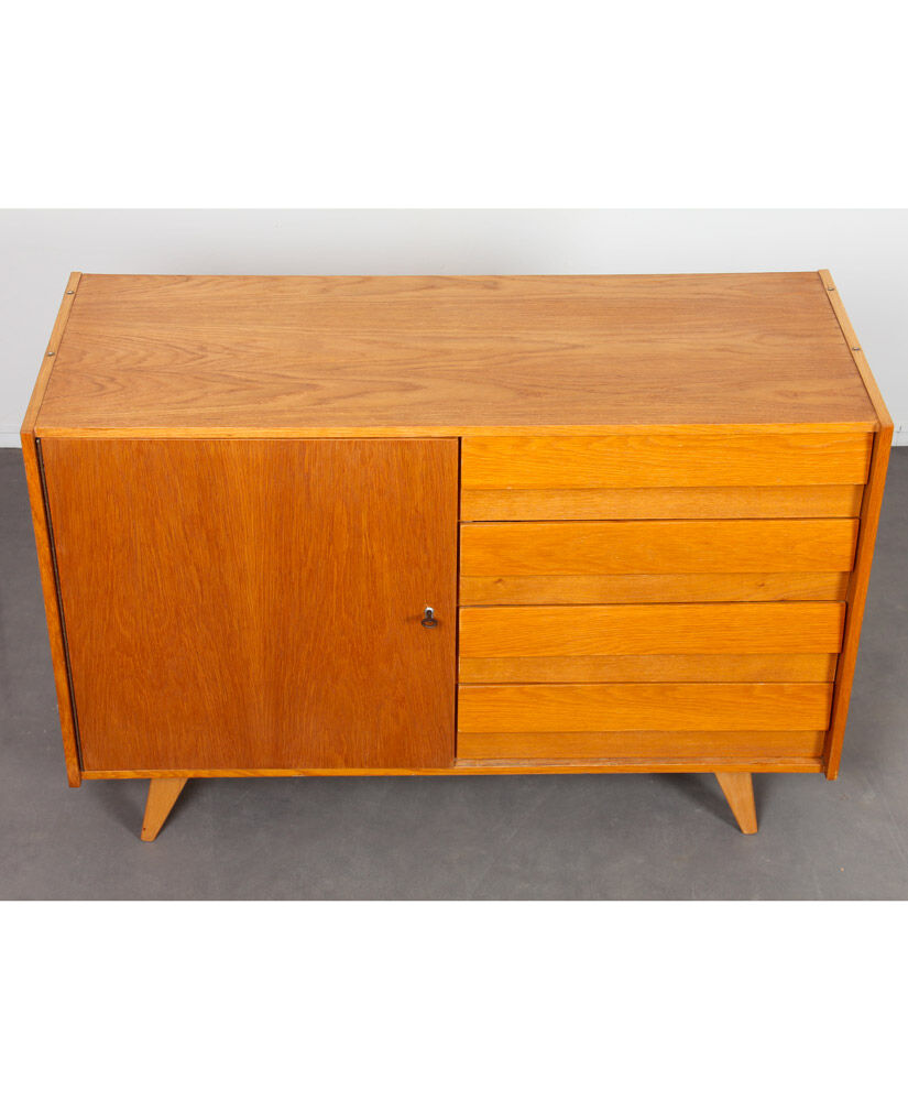 Vintage oak storage by Jiri Jiroutek, model U-458, 1960