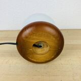Opaline globe pine lamp from the 60s