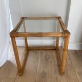 Rattan side table