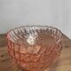 Set of 3 vintage Rosaline bowls in translucent pink glass