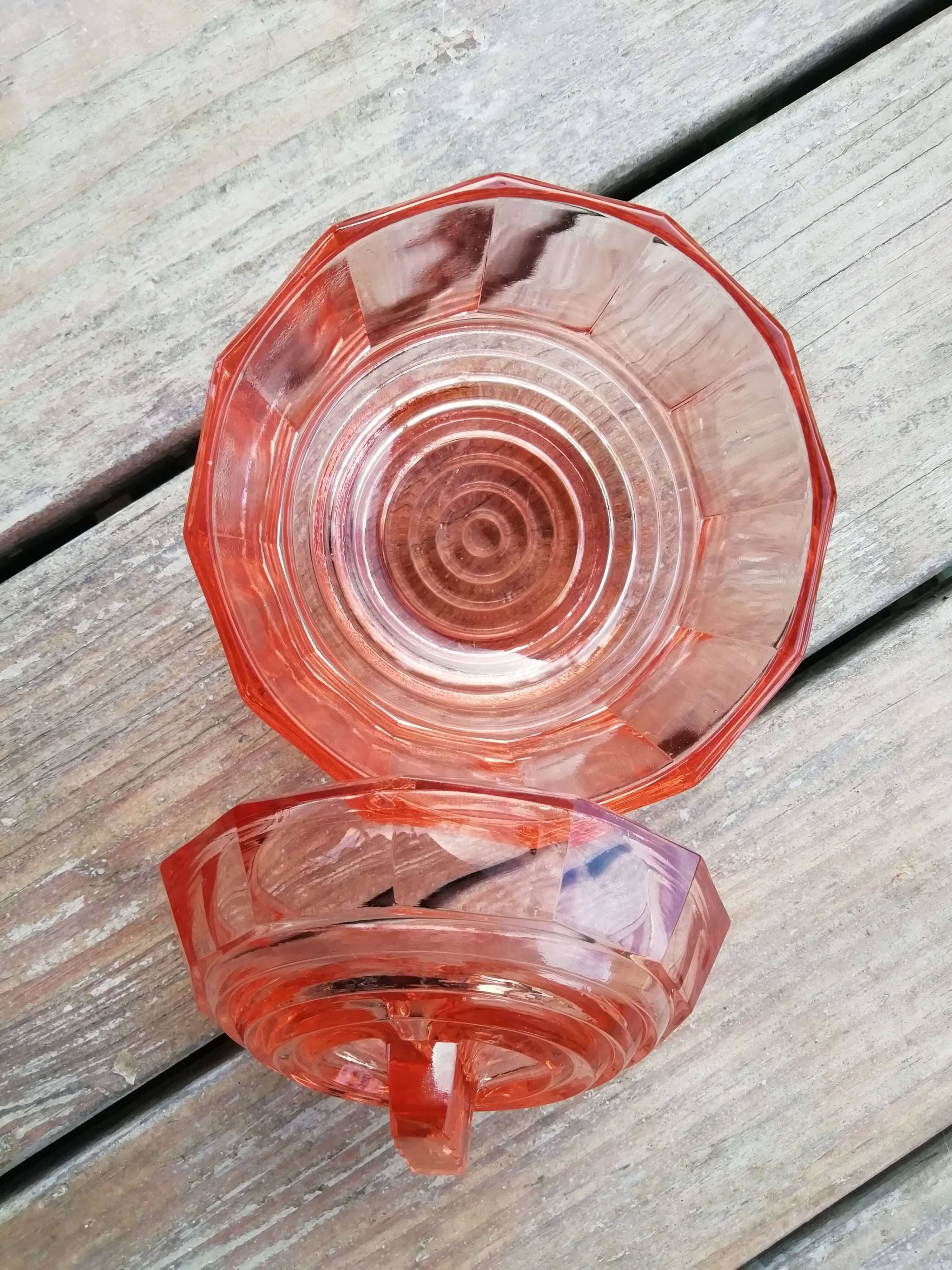 Bonbonnière glass rose