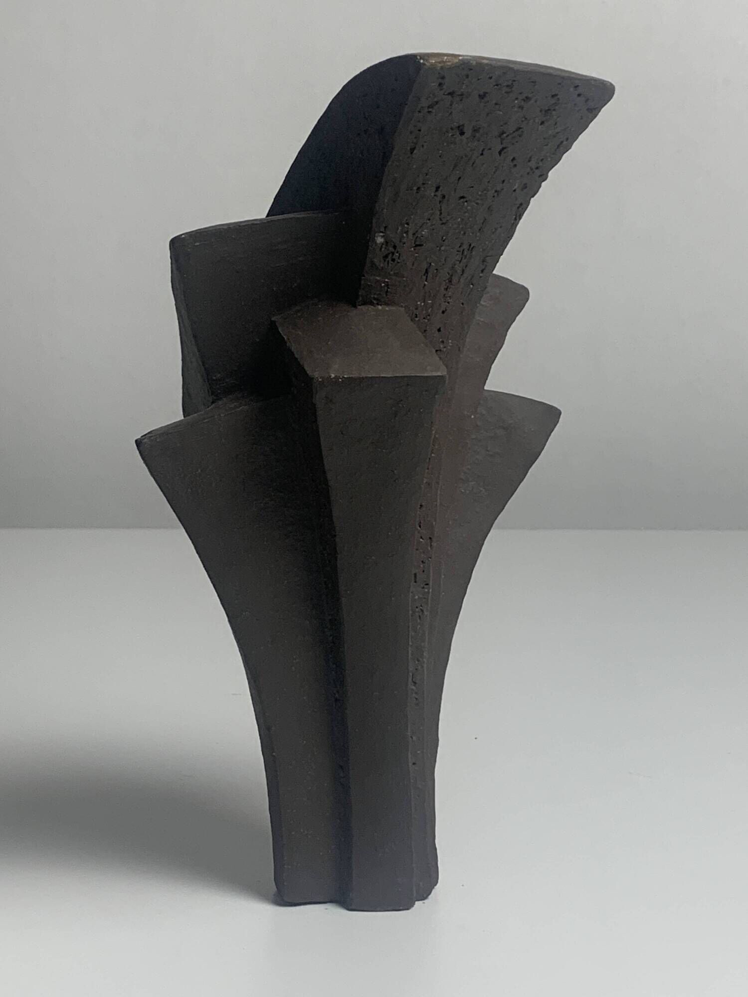 Pair of Dutch brutalist cast stone concrete abstract sculptures, ca 1960s